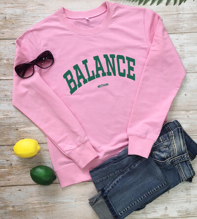 BALANCE WITHIN Φούτερ Αστείο σύνθημα πουλόβερ Κορίτσι Προσωπικότητα ιδρώτες Γυναικεία μόδα Casual βαμβακερό Vintage τοπ