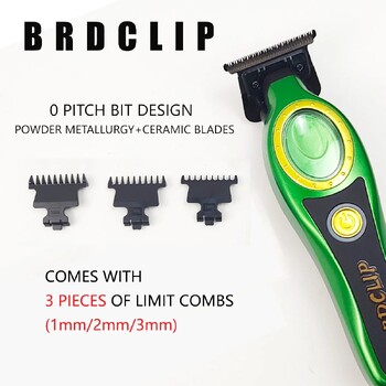 BRDCLIP BRD101 Professional Carving Gradient Hair Trimmer Barber Finish Electric Clipper with Charger Stand Μηχάνημα κοπής μαλλιών