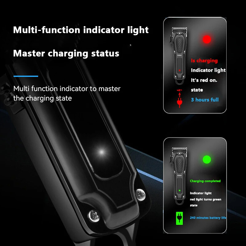 Kemei KM-1071 električni aparat za šišanje s USB punjenjem bežični trimer za bradu muški snažan električni aparat za šišanje