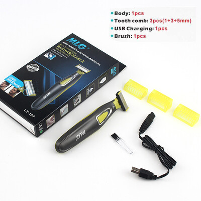 Električni brijač za muškarce Profesionalni trimer za bradu Bežični brijač Trimer za tijelo USB punjivi aparat za brijanje muških dlačica