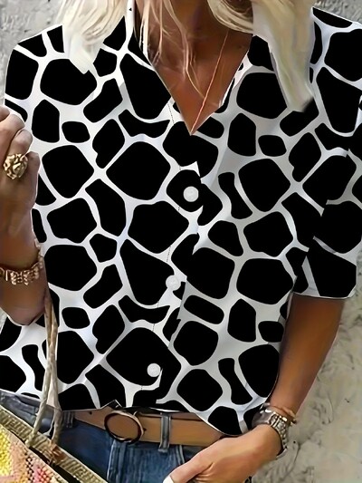 Moodne pikkade varrukatega särk naiste topid ja pluusid 2024. aasta kevadsügis vabaaja nööbid kontori naiste särgid naistele