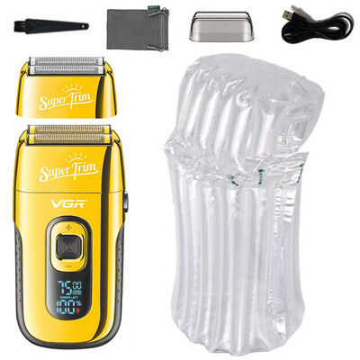 VGR 3-käiguline laetav habemega elektriline pardel meestele Juukseraseerija Kiilaspea Fade Raseerimismasin Lisavõrguga viimistlustööriist