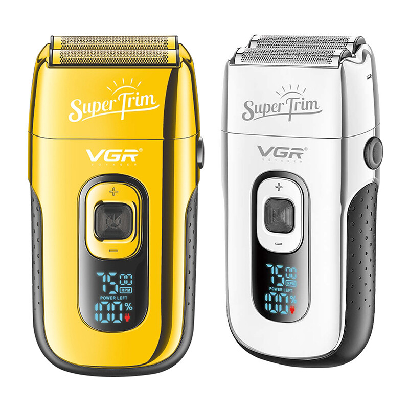 VGR 3-käiguline laetav habemega elektriline pardel meestele Juukseraseerija Kiilaspea Fade Raseerimismasin Lisavõrguga viimistlustööriist