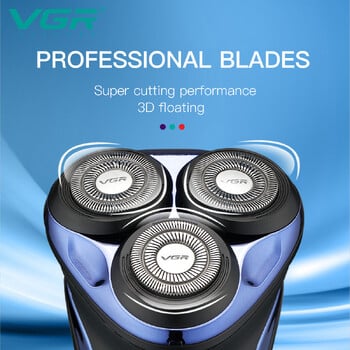 VGR Beard Shaver Electric Beard Trimmer Professional Face Shaver IPX7 Αδιάβροχο Ασφαλές Ασύρματο ξυριστικό για άνδρες V-306