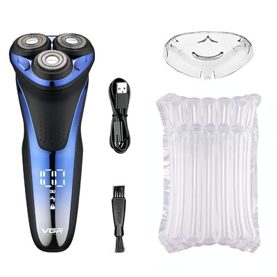 VGR Beard Shaver Electric Beard Trimmer Professional Face Shaver IPX7 Αδιάβροχο Ασφαλές Ασύρματο ξυριστικό για άνδρες V-306