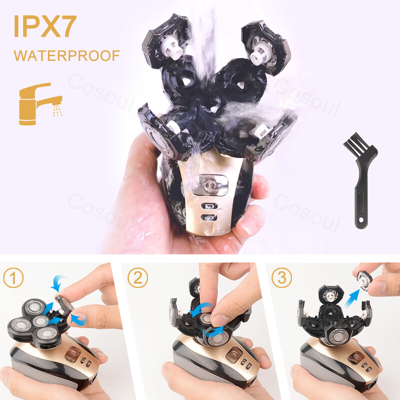 Ξυριστική μηχανή Bald Head Ηλεκτρική ξυριστική μηχανή για άνδρες Επαναφορτιζόμενη ηλεκτρική ανδρική ξυριστική μηχανή κουρευτική μηχανή σώματος Clipper Ηλεκτρική ξυριστική μηχανή