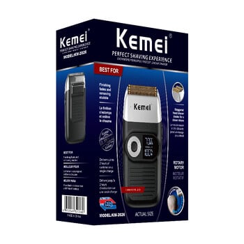 Оригинална електрическа самобръсначка Kemei Powerful Barber Pro за мъже, коса, брада, електрическа самобръсначка, плешива глава, машина за бръснене, избледняваща