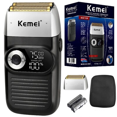 Mașină de ras electric original Kemei Powerful Barber Pro pentru bărbați, păr, barbă