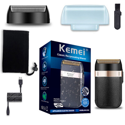 Original Kemei Powerful Barber Pro Electric Shaver For Men Hair Beard Electric Razor Balds Head Shaving Machine Finishing Fades