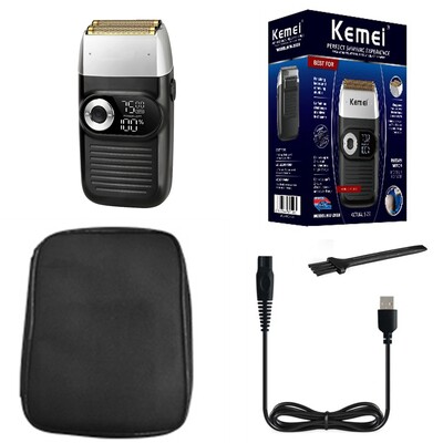 Original Kemei Powerful Barber Pro Electric Shaver For Men Hair Beard Electric Razor Balds Head Shaving Machine Finishing Fades