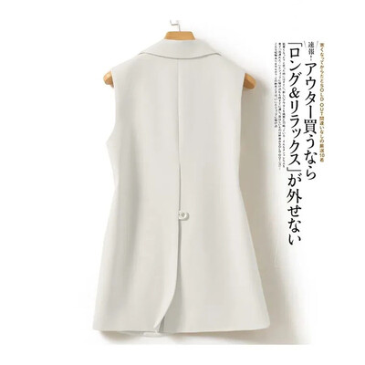 Novi modni korejski ženski prsluk Proljeće Jesen Odijelo Prsluk Jakna bez rukava Kardigan Slim Fit prsluk Uredska odjeća visoke kvalitete