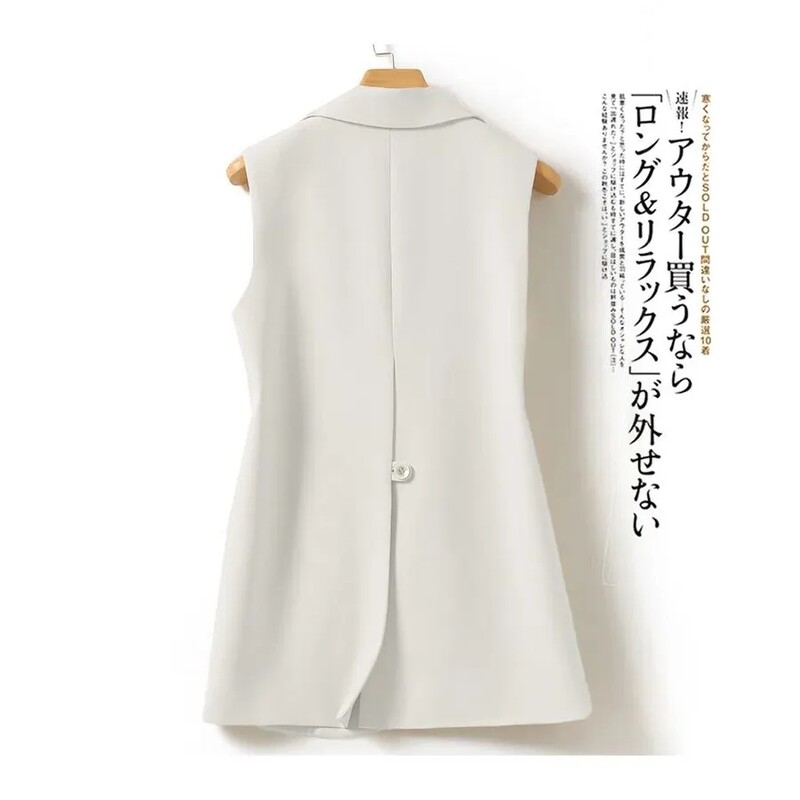 Novi modni korejski ženski prsluk Proljeće Jesen Odijelo Prsluk Jakna bez rukava Kardigan Slim Fit prsluk Uredska odjeća visoke kvalitete