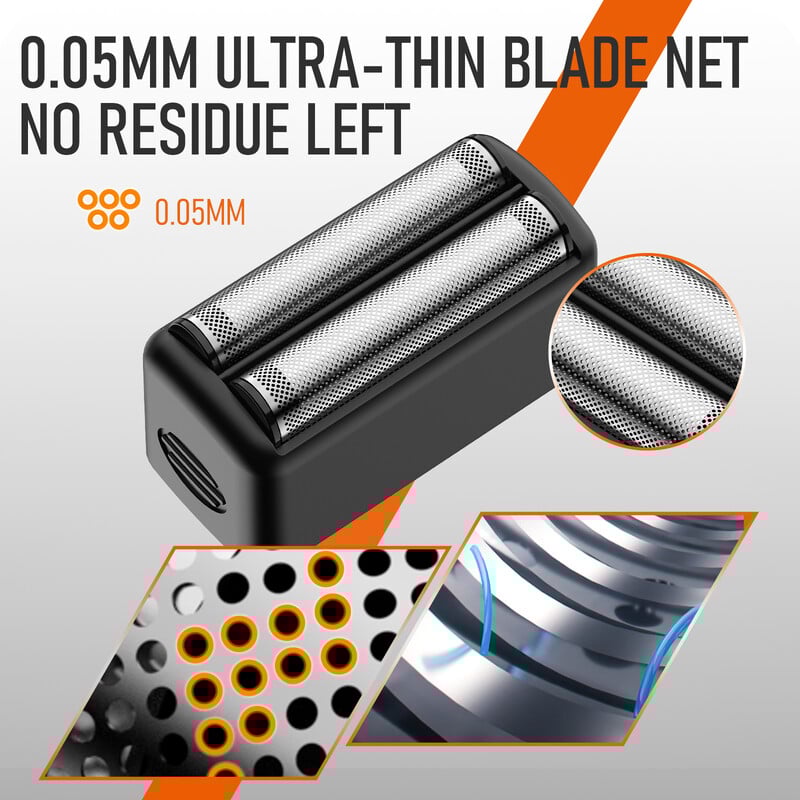 MAXGROOM 2 u 1 električni brijač za muškarce Brijač s folijom Brijač za bradu Punjivi električni brijač Trimer za bradu Uklanjanje dlačica s lica