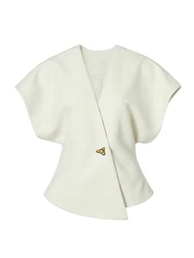 TWOTWINSTYLE ebaregulaarsed õhukesed mantlid naistele V-kaelusega varrukateta, nööbiga täismantlid, naiste rõivastiil 2023 kevad uus