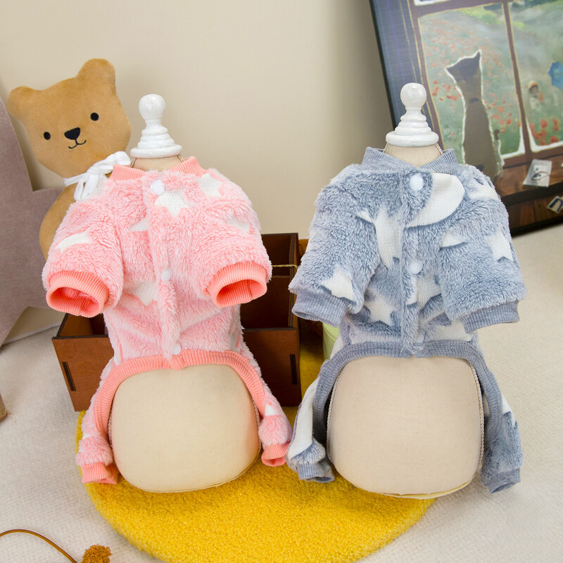 Kombinezon za pse i mačke Pidžama Star Design Mekana trenirka Pet Puppy Pants T-Shirt