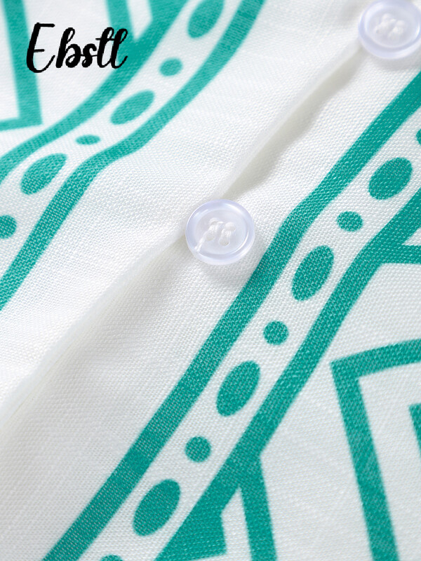 Ženski prsluk s V izrezom s vintage printom Elegantni ženski dugi prsluk s jednim kopčanjem bez rukava Ženska jesen 2024. Ženska široka ulična odjeća