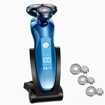 Ηλεκτρική ξυριστική μηχανή Περιστροφική ξυριστική μηχανή Ηλεκτρική ξυριστική μηχανή κοπής γενειάδας Επαναφορτιζόμενη μηχανή ξυρίσματος για άνδρες Αδιάβροχη κουρευτική μηχανή