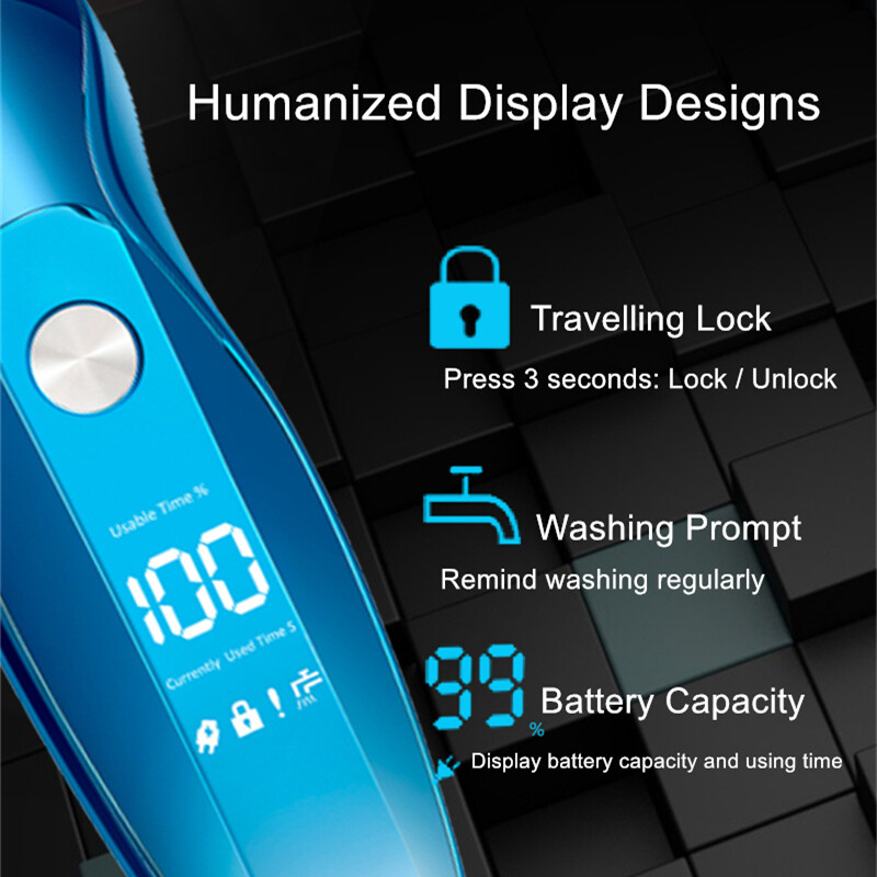 Ηλεκτρική ξυριστική μηχανή Περιστροφική ξυριστική μηχανή Ηλεκτρική ξυριστική μηχανή κοπής γενειάδας Επαναφορτιζόμενη μηχανή ξυρίσματος για άνδρες Αδιάβροχη κουρευτική μηχανή