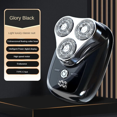 Električni brijač s tri oštrice i digitalnim zaslonom USB punjenje Muški trimer za brijanje Odvojiva oštrica Mini brijač koji se može prati