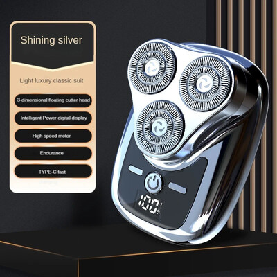 Električni brijač s tri oštrice i digitalnim zaslonom USB punjenje Muški trimer za brijanje Odvojiva oštrica Mini brijač koji se može prati