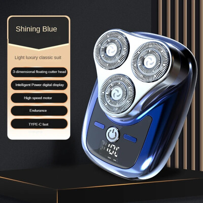 Električni brijač s tri oštrice i digitalnim zaslonom USB punjenje Muški trimer za brijanje Odvojiva oštrica Mini brijač koji se može prati