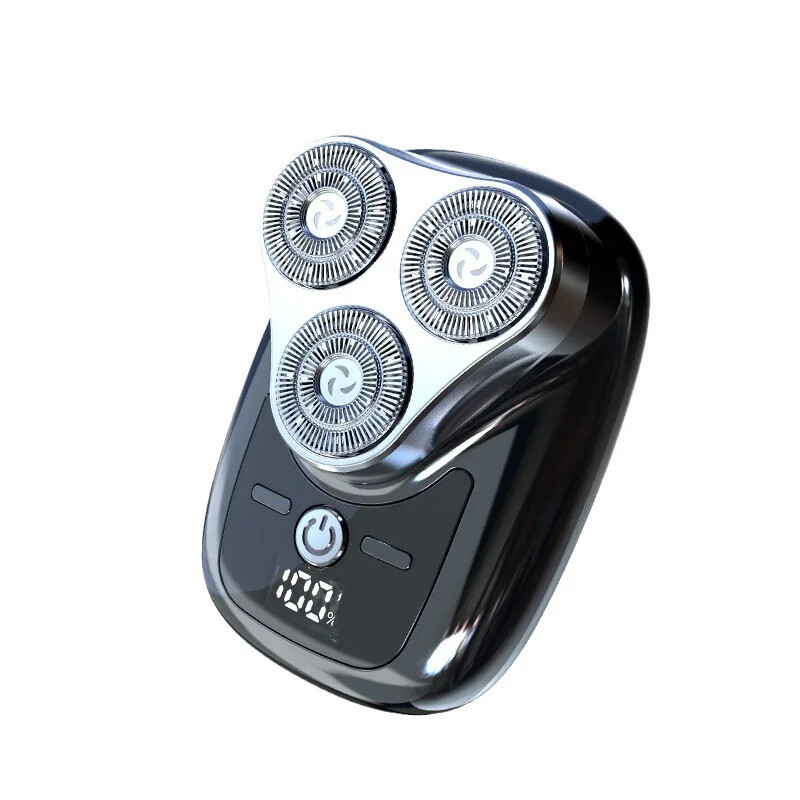 Električni brijač s tri oštrice i digitalnim zaslonom USB punjenje Muški trimer za brijanje Odvojiva oštrica Mini brijač koji se može prati