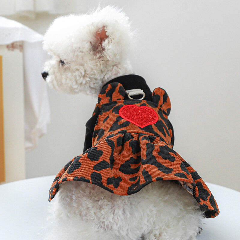 Cămașă drăguță de dragoste Îmbrăcăminte pentru animale de companie pentru câine, cățeluș mic, ținută de animale, cu pantaloni în carouri, toamnă și iarnă, Jumper Pomeranian Shih Tzu