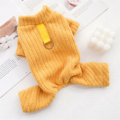 Fliisist koera kombinesoon väikesele keskmisele kutsikale kassi pidžaama mantel Chihuahua riided Prantsuse buldogi kostüüm Yorkie varustus