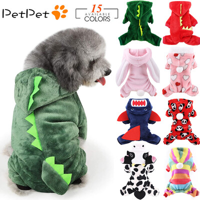 Pijamale pentru câini Haine moale, caldă, fleece câini, salopete, îmbrăcăminte pentru câini de talie mică, cățeluș, pisici, chihuahua, costum Yorkshire