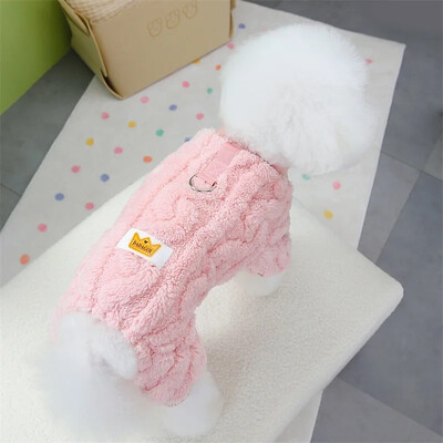 Kombinezon od flisa za pse kućne ljubimce za male srednje štene Zimska topla pidžama Kaput Odjeća za čivavu Kostim francuskog buldoga Odjeća za yorkija