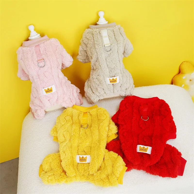 Kombinezon od flisa za pse kućne ljubimce za male srednje štene Zimska topla pidžama Kaput Odjeća za čivavu Kostim francuskog buldoga Odjeća za yorkija