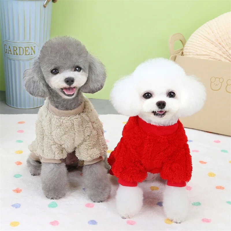 Kombinezon od flisa za pse kućne ljubimce za male srednje štene Zimska topla pidžama Kaput Odjeća za čivavu Kostim francuskog buldoga Odjeća za yorkija