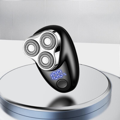 Μίνι ηλεκτρική ξυριστική μηχανή για άνδρες Φορητό μαχαίρι γενειάδας TYPE-C Ξυριστικές τρίχες φόρτισης Ξυράφι προσώπου με ψηφιακή οθόνη ισχύος