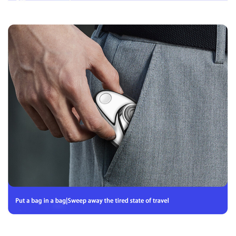 Μίνι ηλεκτρική ξυριστική μηχανή για άνδρες Φορητό μαχαίρι γενειάδας TYPE-C Ξυριστικές τρίχες φόρτισης Ξυράφι προσώπου με ψηφιακή οθόνη ισχύος