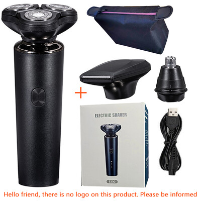 Електрически самобръсначки за мъже Водоустойчив електрически тример Бръснач Wet & amp Dry Use Акумулаторна батерия Ротационни самобръсначки Машинно бръснене