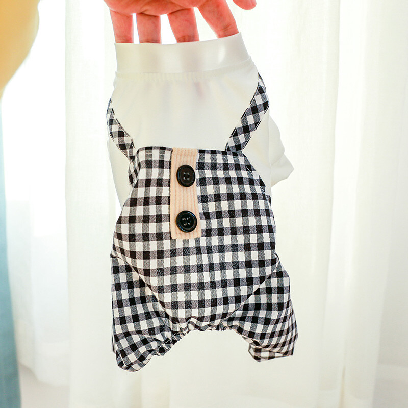 PETCIRCLE Odjeća za pse Karirani kombinezoni za male srednje pse Štene Mačka Proljeće Ljeto Odjeća za kućne ljubimce Kostim za pse Oprema za kućne ljubimce Kaput