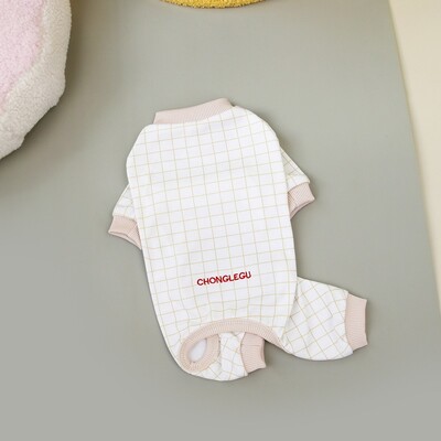 Modna crno-bijela karirana odjeća za pse Teddy Nova četveronožna odjeća za male pse Ležerni kombinezoni Ljetna prozračna odjeća