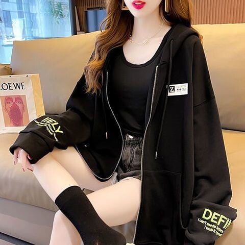 Moetaskud Trükitud kirjaga Pusad Pusad Naiste riided 2024 Kevad-sügis Uued lahtised Korea topid vabaaja dressipluusid