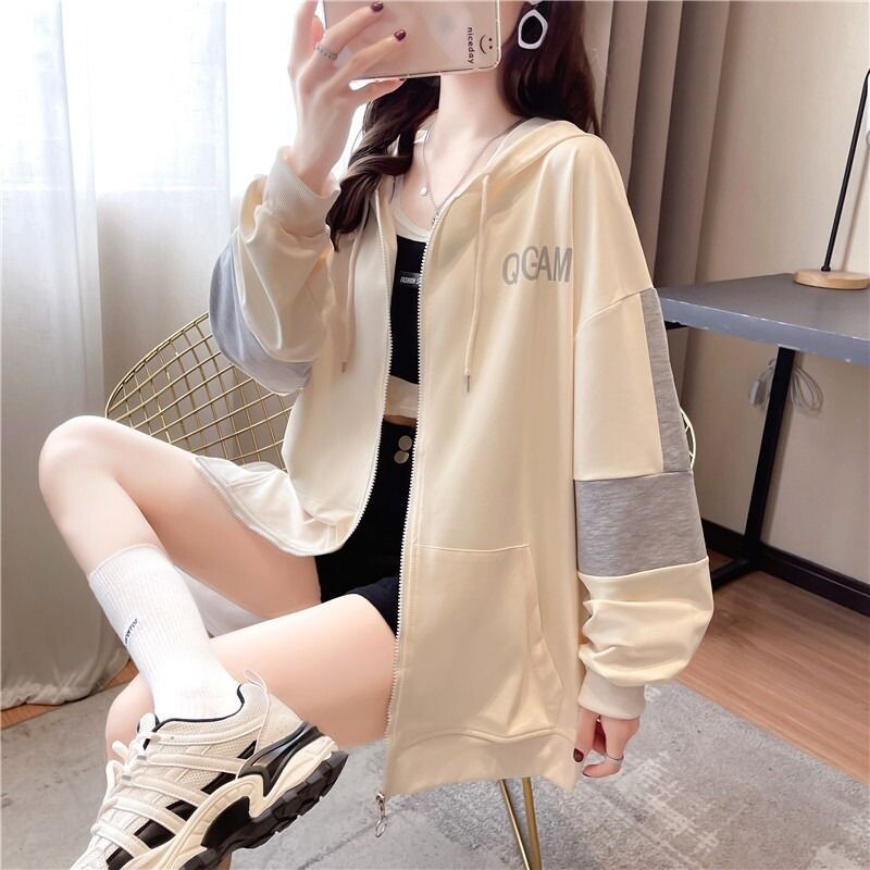 Moetaskud Trükitud kirjaga Pusad Pusad Naiste riided 2024 Kevad-sügis Uued lahtised Korea topid vabaaja dressipluusid