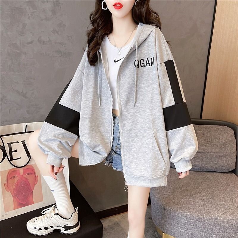 Moetaskud Trükitud kirjaga Pusad Pusad Naiste riided 2024 Kevad-sügis Uued lahtised Korea topid vabaaja dressipluusid