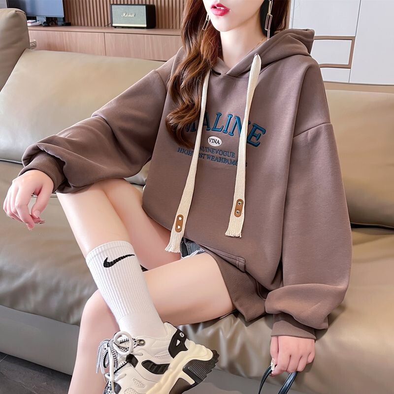 Mood Taskud Kirjad Tikandid Pusad Pusad Naiste riided 2024 Sügis, Uued Suured Korea topid Vabaaja kampsunid