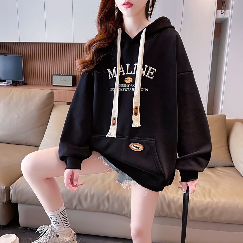 Mood Taskud Kirjad Tikandid Pusad Pusad Naiste riided 2024 Sügis, Uued Suured Korea topid Vabaaja kampsunid