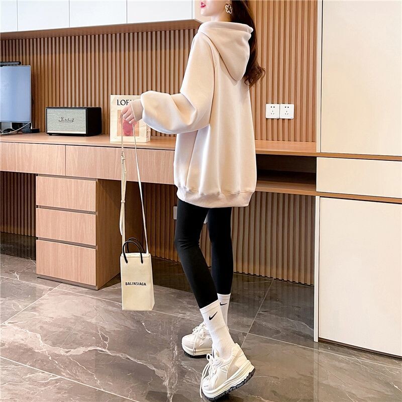 Modni otisnuti džepovi Majice s kapuljačom na vezanje Ženska odjeća Zima 2023. Prevelike majice za sve vrste Ležerne majice