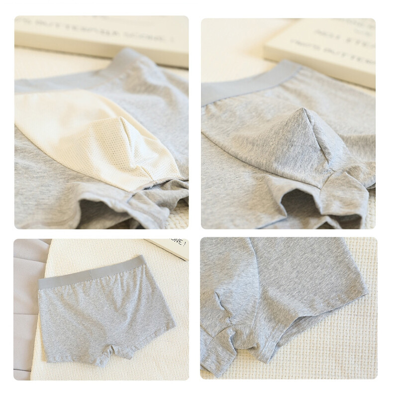 4 komada muških gaćica Muško seksi donje rublje ravnog kuta Muške gaćice od kravljeg mlijeka Svilene prozračne elastične muške gaćice velike veličine