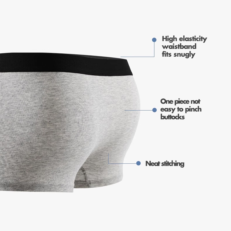 4 komada muških gaćica Muško seksi donje rublje ravnog kuta Muške gaćice od kravljeg mlijeka Svilene prozračne elastične muške gaćice velike veličine