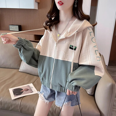 Ženska jakna Novo proljeće i jesen 2024. Svestrani dizajn Sense Ženski kaput izgleda tanko Temperamentne majice s kapuljačom Ženski gornji kaputi