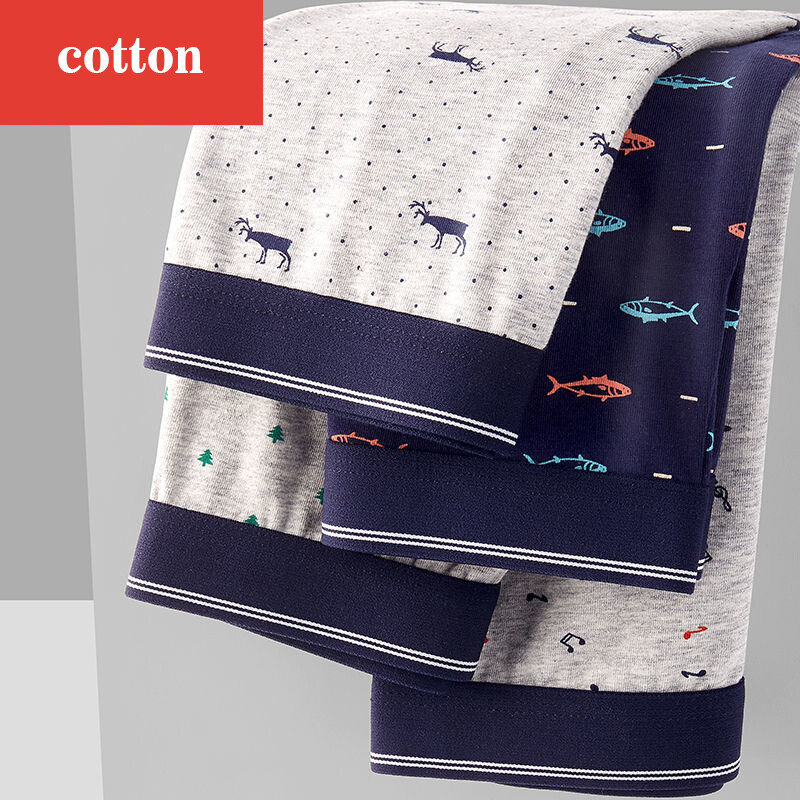 4 tk/partii bokserpüksid meeste aluspesu puuvillased aluspüksid mugavad hingavad meeste pagasiruumi U kumerad prindiga aluspüksid kõrge kvaliteediga