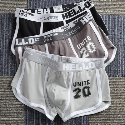 Boksačice od 3 komada Muško donje rublje Pamučne muške gaćice Boksačice Udobne sportske gaće za dječake Muško U konveksno donje rublje