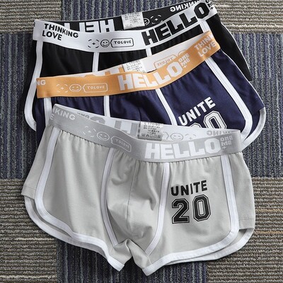 Boksačice od 3 komada Muško donje rublje Pamučne muške gaćice Boksačice Udobne sportske gaće za dječake Muško U konveksno donje rublje