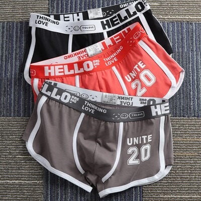 Boksačice od 3 komada Muško donje rublje Pamučne muške gaćice Boksačice Udobne sportske gaće za dječake Muško U konveksno donje rublje